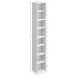 Tall Narrow 8-Tier Bookshelf for Any Room