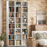 Tall Narrow 8-Tier Bookshelf for Any Room