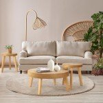 Farmhouse Round Coffee Table Set of 3