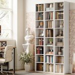 Tall Narrow 8-Tier Bookshelf for Any Room