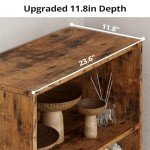 Industrial 5-Shelf Bookcase with Doors - Floor Standing