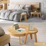 Farmhouse Round Coffee Table Set of 3