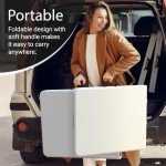 Foldable 6-Foot Table with Steel Legs and Handle