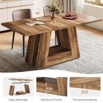 Tribesigns 63" Rustic Farmhouse Dining Table