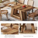 Tribesigns 63" Rustic Farmhouse Dining Table