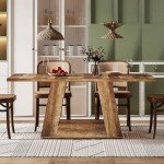 Tribesigns 63" Rustic Farmhouse Dining Table