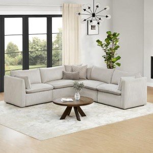V-Shaped Down Filled Modular Sectional Sofa
