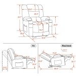 MCombo Electric Recliner Chair with Heat and Massage