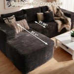 Plush Gray L-Shaped Cloud Sectional Couch