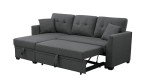 L-Shaped Sleeper Sofa with Reversible Chaise Lounge