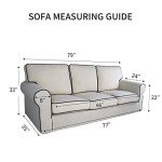Stretch Sofa Slipcover - Non-Slip Dark Gray Protector