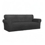 Stretch Sofa Slipcover - Non-Slip Dark Gray Protector