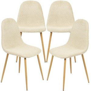 Set of 4 Armless Upholstered Dining Chairs