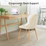 Set of 4 Armless Upholstered Dining Chairs