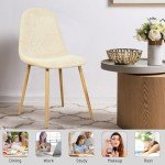 Set of 4 Armless Upholstered Dining Chairs
