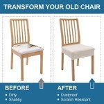 Waterproof Dining Chair Seat Covers Set of 4