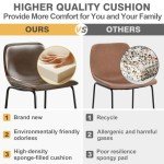 Set of 2 Armless Counter Height Stools, Brown