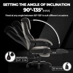 Adjustable Ergonomic Office Chair with Footrest