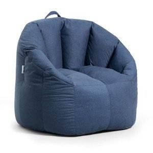 Milano Denim Cobalt Beanbag Chair by Big Joe