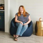 Milano Denim Cobalt Beanbag Chair by Big Joe