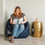 Milano Denim Cobalt Beanbag Chair by Big Joe