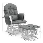 Storkcraft Hoop Glider and Ottoman Set - Gray