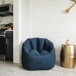 Milano Denim Cobalt Beanbag Chair by Big Joe