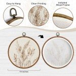 Beige Rustic Fall Floral Wall Art Decor