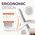 Ergonomic Beige Office Gaming Chair with Adjustable Height