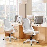 Ergonomic Beige Office Gaming Chair with Adjustable Height