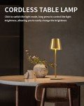 2 Pack Cordless LED Table Lamps - Gold