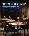 2 Pack Cordless LED Table Lamps - Gold