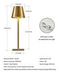 2 Pack Cordless LED Table Lamps - Gold
