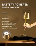 2 Pack Cordless LED Table Lamps - Gold