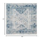 Desta Vintage Oriental 5'3" Square Area Rug
