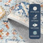 Lahome Blue Boho 8x10 Area Rug for Home