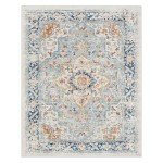 Lahome Blue Boho 8x10 Area Rug for Home