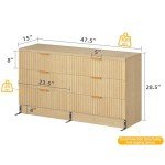 Fluted 6-Drawer Dresser for Versatile Storage