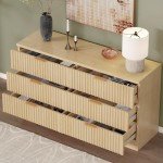 Fluted 6-Drawer Dresser for Versatile Storage