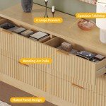 Fluted 6-Drawer Dresser for Versatile Storage