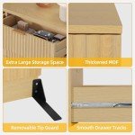 Fluted 6-Drawer Dresser for Versatile Storage