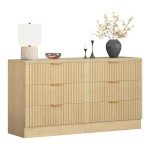 Fluted 6-Drawer Dresser for Versatile Storage