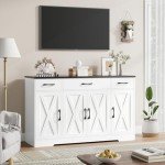Modern Farmhouse Buffet Cabinet with Storage Drawers