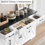 Modern Farmhouse Buffet Cabinet with Storage Drawers