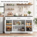 Modern Farmhouse Buffet Cabinet with Storage Drawers