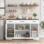 Modern Farmhouse Buffet Cabinet with Storage Drawers