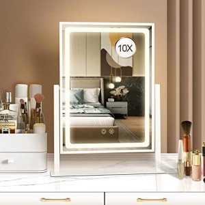 Hollywood Lighted Makeup Vanity Mirror with 10X Magnification