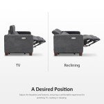 MCombo 62.2'' Power Loveseat Recliner Sofa - Dark Grey