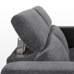 MCombo 62.2'' Power Loveseat Recliner Sofa - Dark Grey