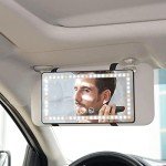 Rechargeable Car Vanity Mirror with 3 Light Modes